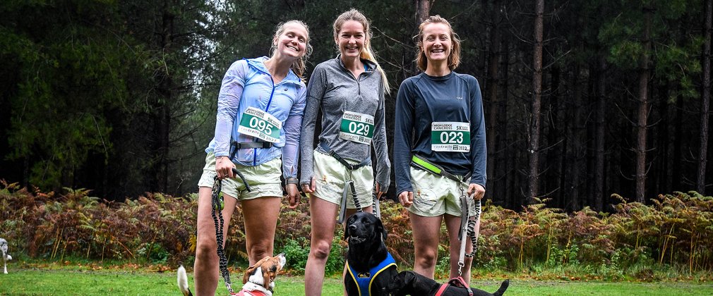 Runners at Cani-cross with their dogs