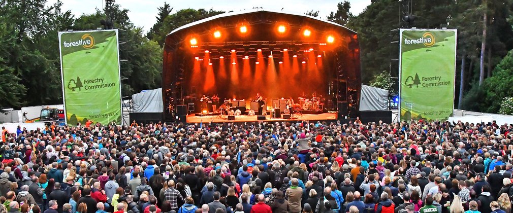 People visiting Dalby Forest to see Live Music Gig
