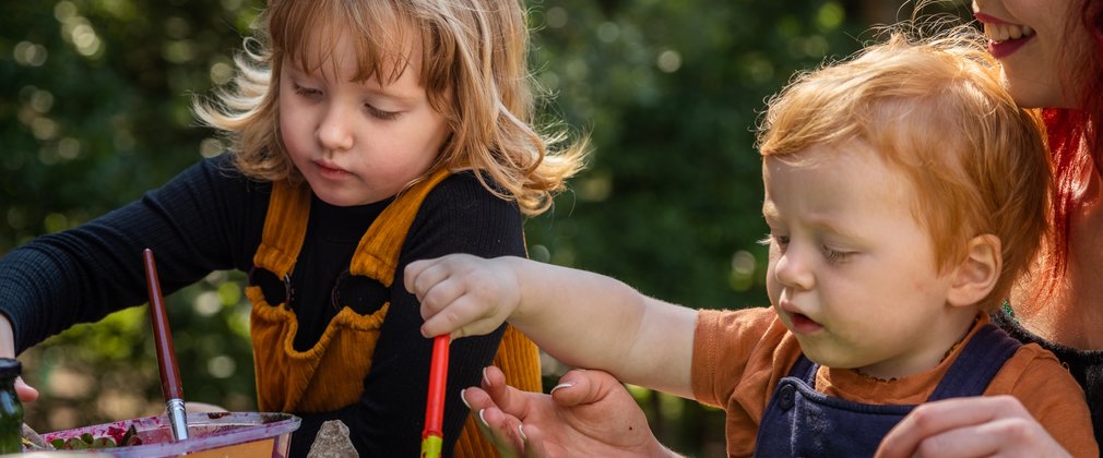 Forest learning and painting activities