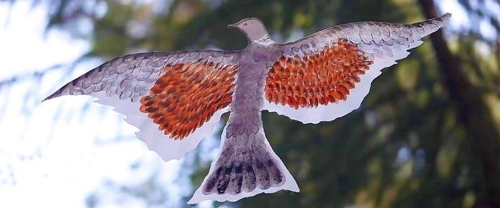 A Turtle Dove 'kite' created by Viv Mousdell