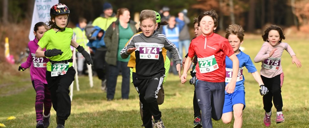 Children running at start line