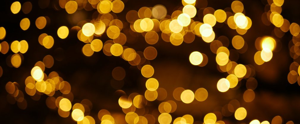 Christmas lights out of focus