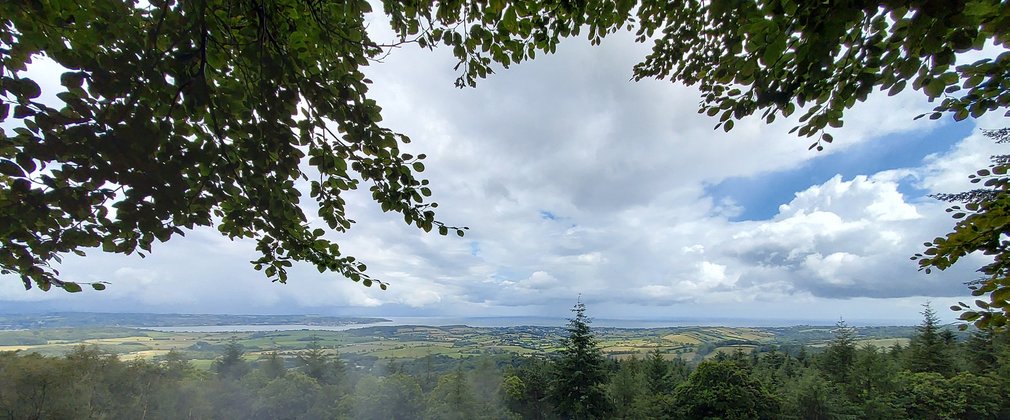 Panoramic view from Mamhead towards the Exe Estuary