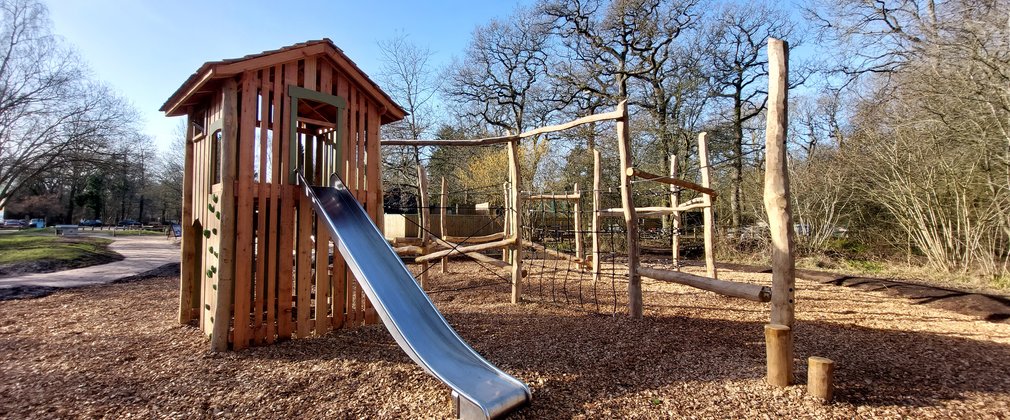 Photo of the children's play area at Salcey Forest