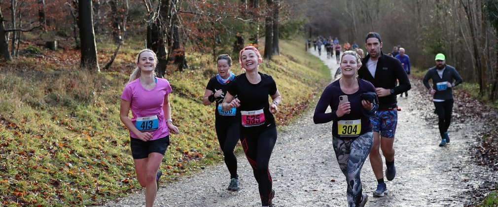 Trail runners at Wendover Woods