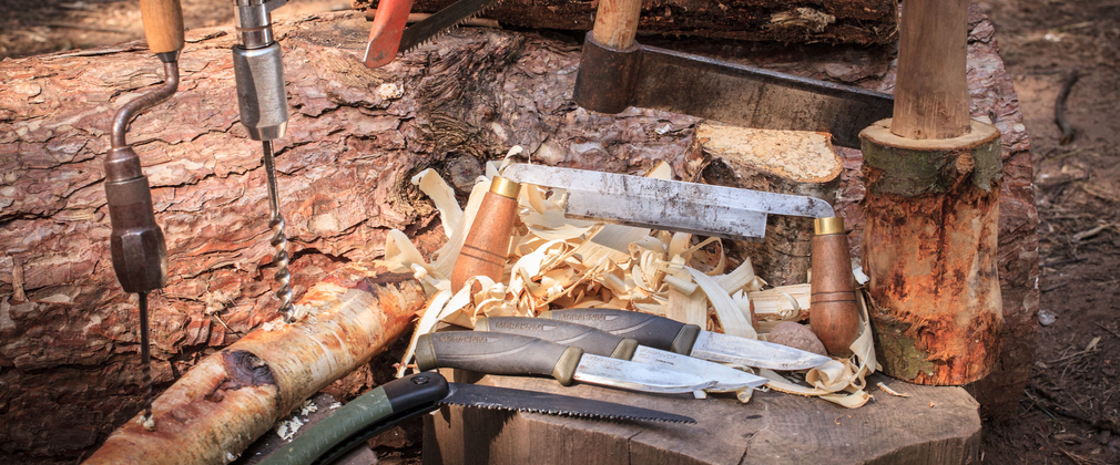 whittling in the woods