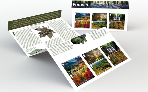 Royal Mail Forests stamps collection - presentation pack