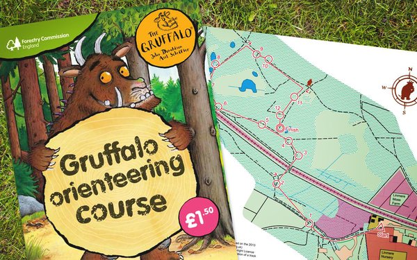 Gruffalo orienteering activity pack on the grass