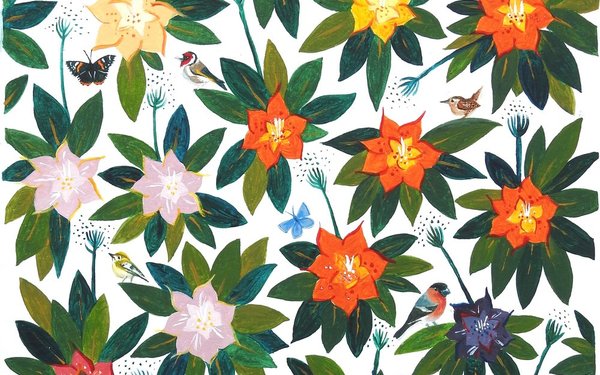 Rhododendron painting