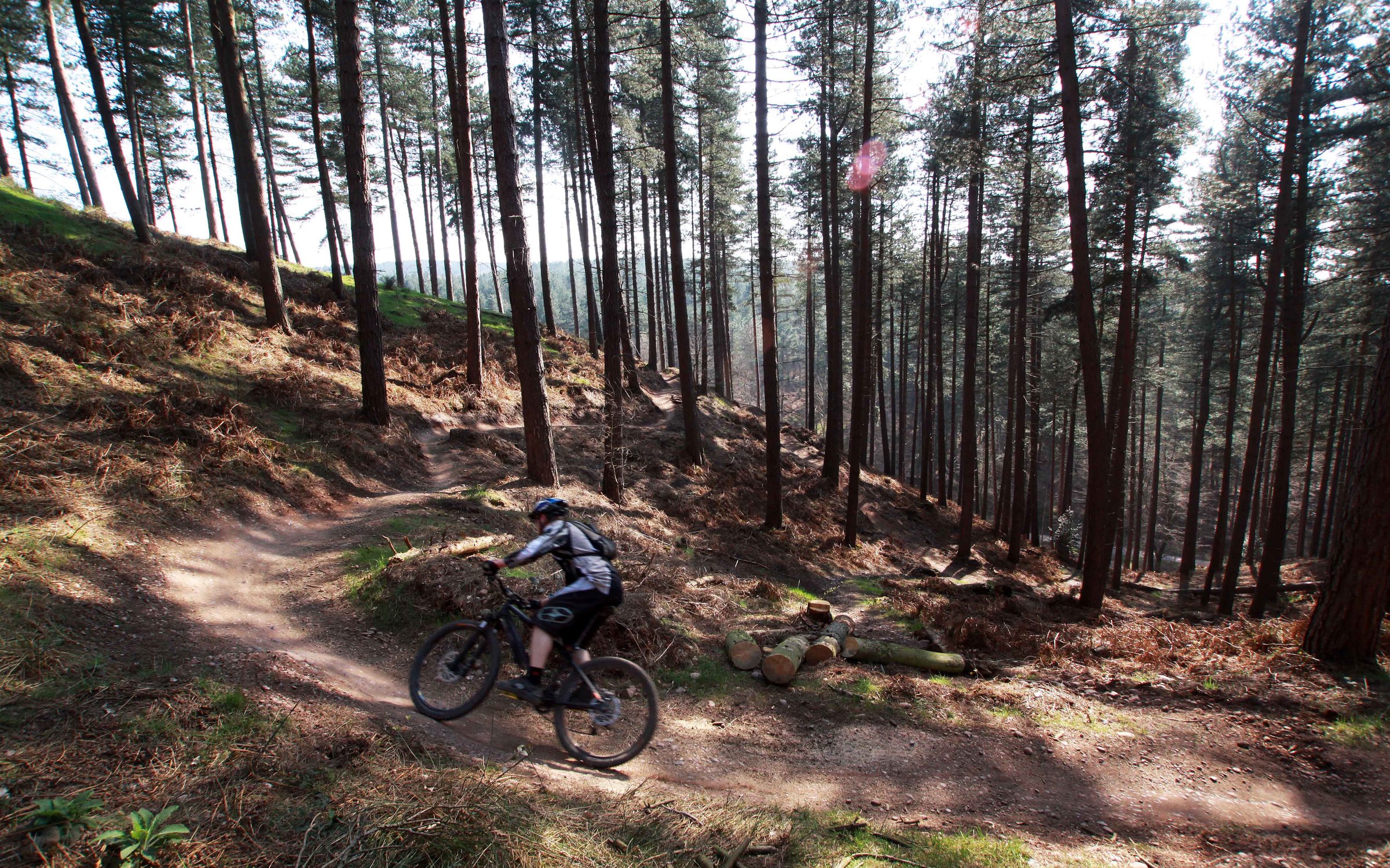 cop downhill biking