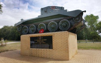 Desert Rats memorial at High Ash in Thetford forest