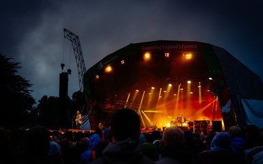 A large crowd at a Forest Live stage