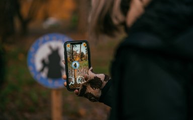 Woman using Zog app 