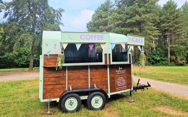 Converted horsebox serving drinks and refreshments at West Walk