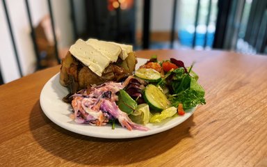Jacket potato and salad