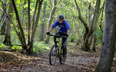 biking in Fineshade Woods