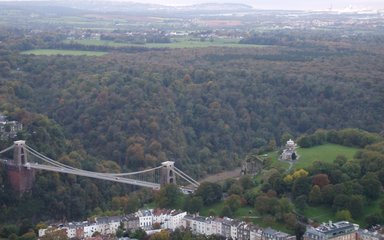 Aerial View over Leigh Woods near Bristol 