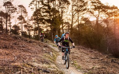 Mountain Biker in Orange Light 