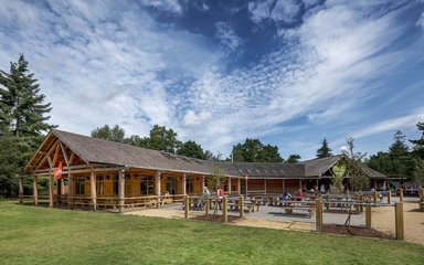 Alice Holt Visitor Centre in the sunshine 