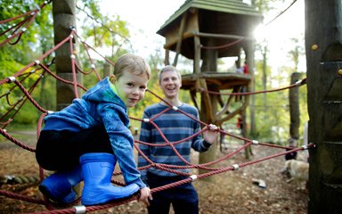 Children playing at Fineshade wood
