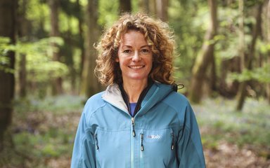 Kate Humble in the woods