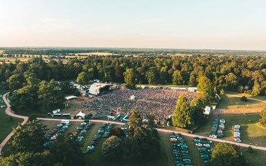 Drone photo at Westonbirt Arboretum during Forest Live