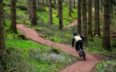 Mountain biker on new trail