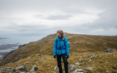 Athena Mellor stands on a hill