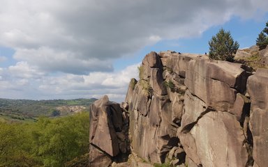 Black rocks landscape 