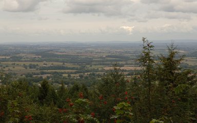 View across Blackdown Hills from viewpoint 