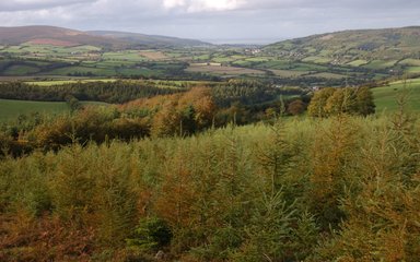 Views from top of hill over Exmoor 