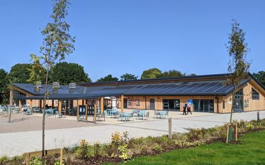 The new visitor welcome point at Delamere Forest