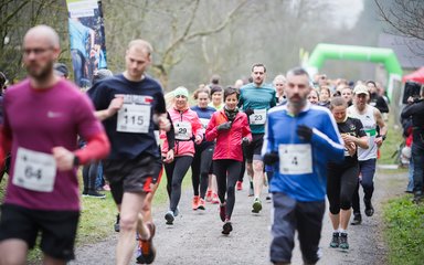 People running in an event