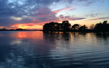 Hatchet Pond lake sunset
