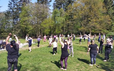 Dancing in the woods