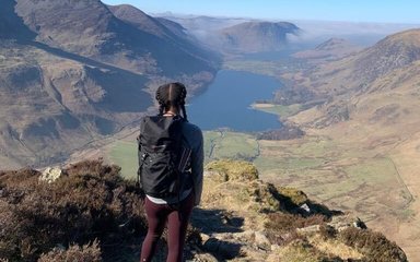 Rhiane Fatinikun hiking