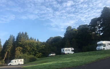 Campervans parked up in a car park