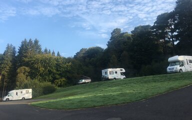 Campervans parked up in a car park