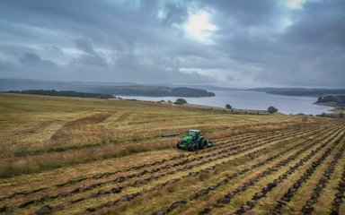 Ground preparation for Rushy Knowe tree planting in Kielder Forest