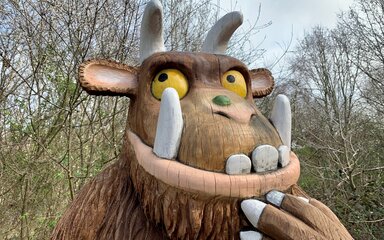 A photo of the Gruffalo Sculpture at Fineshade Wood