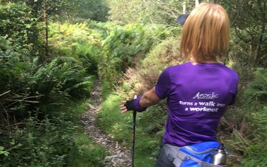 A Nordic walker at Whinlatter Forest