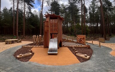 Play area in a forest