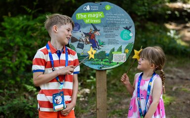 children on room on the broom trail