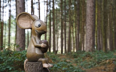 Gruffalo's friend, Mouse sculpture in the forest