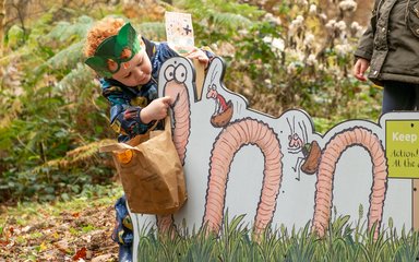 Child looking at Superworm