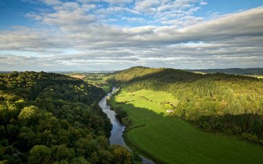 View from Symonds Yat Rock in spring