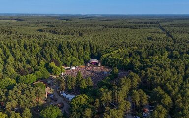 High Lodge during Forest Live from above
