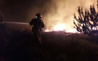 Putting out fire