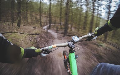 Cannock chase mountainbiker point of view