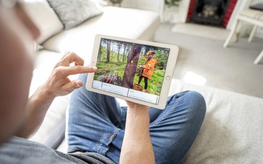 App being used on tablet